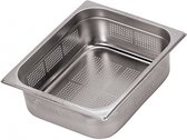 gastronormbak met gaatjes 53 x 32,5 x 15 cm RVS zilver