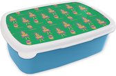 Lunch box Blauw - Lunch box - Boîte à pain - Masque - Motifs - Carnaval - Joker - 18x12x6 cm - Enfants - Garçon