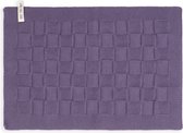 Knit Factory Gebreide Placemat - Onderlegger Uni - Eetmat - Violet - 50x30 cm