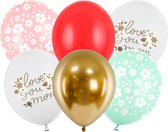 Partydeco - Partydeco ballonnen - Love You Mom (6 stuks)