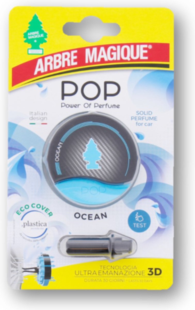 Autoluchtverfrisser - Lucht verfrisser voor in de auto - Auto geur - Ambre Magique - Parfum - Ocean - 3D pop.