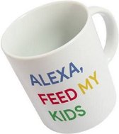 mok Alexa Feed My Kids 350 ml keramiek wit