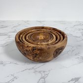 Olivenholz Erleben - Houten kommen - Set van 6 - Olijfhout