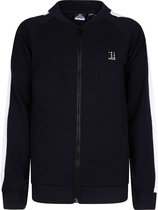 Indian Blue jongens vest met bies en logo op de mouwen Navy