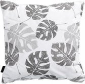sierkussen Donna 50 x 50 x 15 cm polykatoen wit/grijs