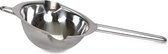 smeltpan chocolade 11 cm 0,5 liter RVS zilver