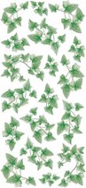 muurstickers Ivy 15 x 31 cm vinyl groen 18-delig