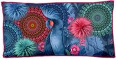 sierkussen Ofelia 60 x 30 cm polyester blauw