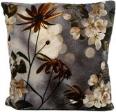 sierkussen Coneflower 45 cm textiel grijs/crÃ¨me