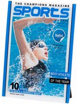 fotolijst Sport Krant 21,9 x 16,5 cm acryl blauw