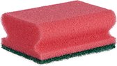 schuursponsjes 7 x 5 x 4,5 cm foam donkerroze 6 stuks