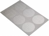 placemat 30 x 45 cm PVC/polyester zilvergrijs