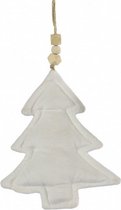kersthanger boom Etty 15,5 x 17 cm katoen wit