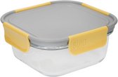 lunchbox Stylist 300 ml 12,5 x 6 cm glas grijs/geel