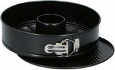 bakvorm met tulband en bodem staal 26 cm zwart 3-delig