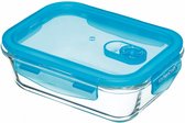 vershoudbak 17 x 13 x 6 cm 600 ml glas blauw