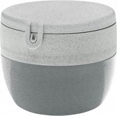 lunchbox Bentobox 13 x 12 x 10 cm grijs 3-delig