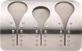 handdoekhouder 15 x 13 x 3,5 cm RVS zilver
