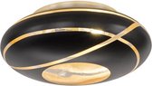plafondlamp Faro 40 cm staal zwart/goud
