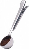 koffiemaatschep Le'Xpress met clip 21 ml RVS zilver