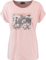 TAIFUN Dames T-shirt met laagjeseffect, EcoVero Blush gemustert-38
