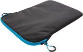 laptophoes sleeve 15,4 inch polyester zwart/blauw