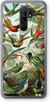 Case Company® - Xiaomi Redmi 9 hoesje - Haeckel Trochilidae - Soft Cover Telefoonhoesje - Bescherming aan alle Kanten en Schermrand