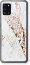 Case Company® - Samsung Galaxy A31 hoesje - Goud marmer - Soft Cover Telefoonhoesje - Bescherming aan alle Kanten en Schermrand