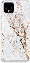 Case Company® - Google Pixel 4 hoesje - Goud marmer - Soft Cover Telefoonhoesje - Bescherming aan alle Kanten en Schermrand