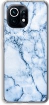 Case Company® - Xiaomi Mi 11 hoesje - Blauw marmer - Soft Cover Telefoonhoesje - Bescherming aan alle Kanten en Schermrand
