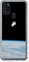 Case Company® - Samsung Galaxy A21s hoesje - Alone in Space - Soft Cover Telefoonhoesje - Bescherming aan alle Kanten en Schermrand