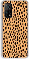 Case Company® - Xiaomi Mi 10T hoesje - Panter - Soft Cover Telefoonhoesje - Bescherming aan alle Kanten en Schermrand