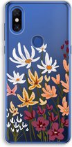 Case Company® - Xiaomi Mi Mix 3 hoesje - Painted wildflowers - Soft Cover Telefoonhoesje - Bescherming aan alle Kanten en Schermrand