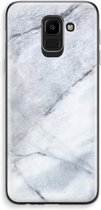 Case Company® - Samsung Galaxy J6 (2018) hoesje - Witte marmer - Soft Cover Telefoonhoesje - Bescherming aan alle Kanten en Schermrand