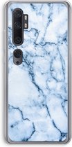 Case Company® - Xiaomi Mi Note 10 hoesje - Blauw marmer - Soft Cover Telefoonhoesje - Bescherming aan alle Kanten en Schermrand