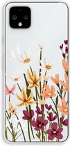 Case Company® - Google Pixel 4 XL hoesje - Painted wildflowers - Soft Cover Telefoonhoesje - Bescherming aan alle Kanten en Schermrand