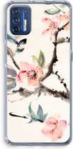 Case Company® - Motorola Moto G9 Plus hoesje - Japanse bloemen - Soft Cover Telefoonhoesje - Bescherming aan alle Kanten en Schermrand