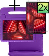 Kids Kinder Lenovo M10 FHD Plus avec 2 pièces de protection d'écran en Glas pour Lenovo Tab M10 FHD Plus - Violet