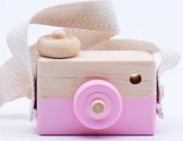 Het blije snoetje - Houten Camera Speelgoed - Roze - Houten Fototoestel - Speelgoed - Kinderenkamer - Decoratie - Baby Accessoire - 1 Stuk