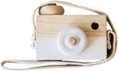 Het blije snoetje - Houten Camera Speelgoed - Wit - Houten Fototoestel - Speelgoed - Kinderenkamer - Decoratie - Baby Accessoire - 1 Stuk