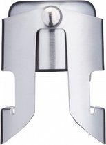 champagnestopper 5,5 x 4 cm RVS zilver