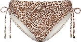 Leopard Love hoog bikinibroekje Dierenprint, Bruin, Wit maat 42 (XL)