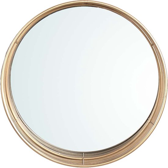 Miroir rond PTMD Blerina - 60 x 15,5 x 60 cm - Fer - Or