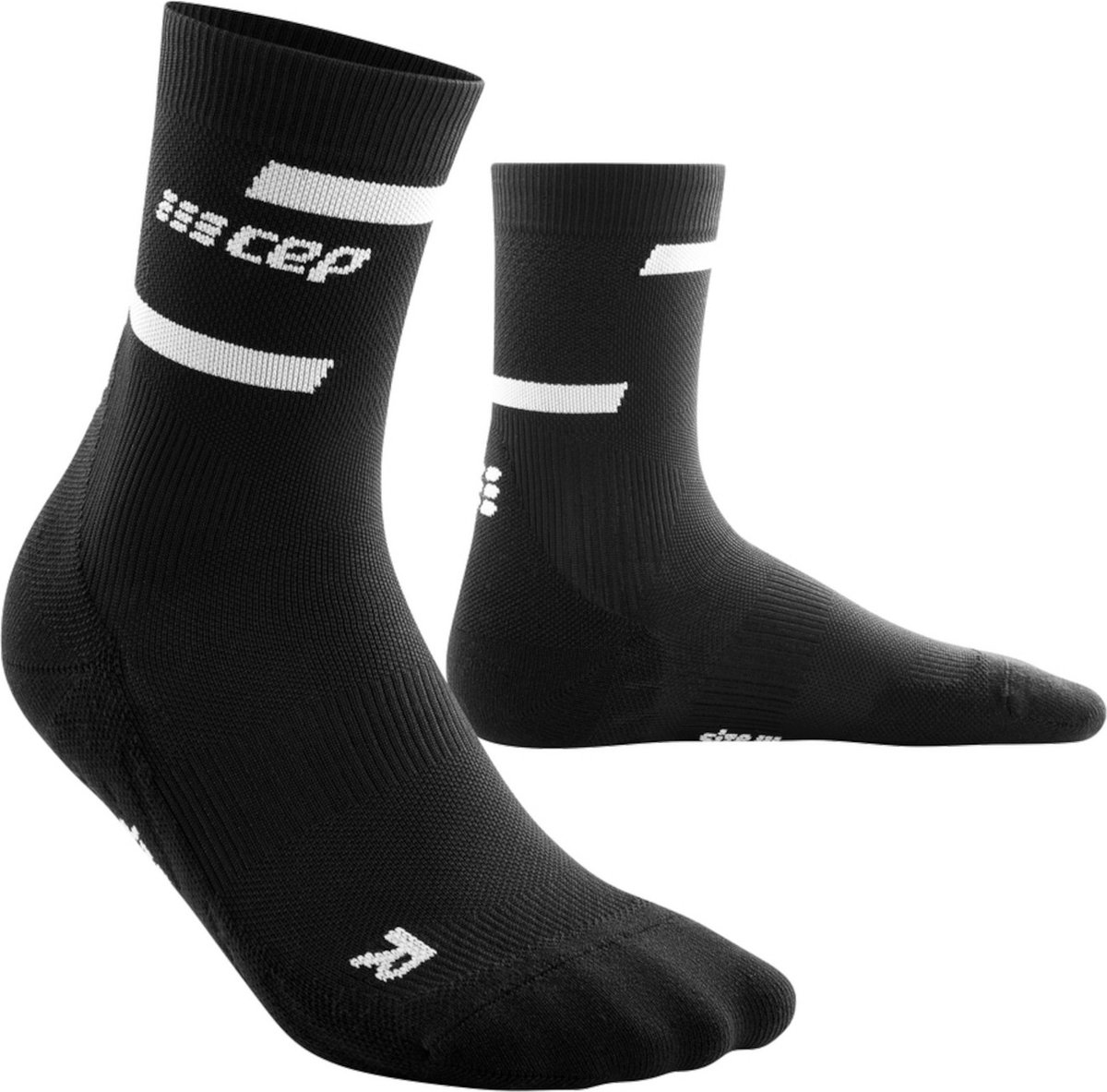 CEP Run Mid-Cut Compressie Sokken - Zwart - Heren(45-48)