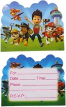 Paw Patrol uitnodigings kaarten 10 stuks