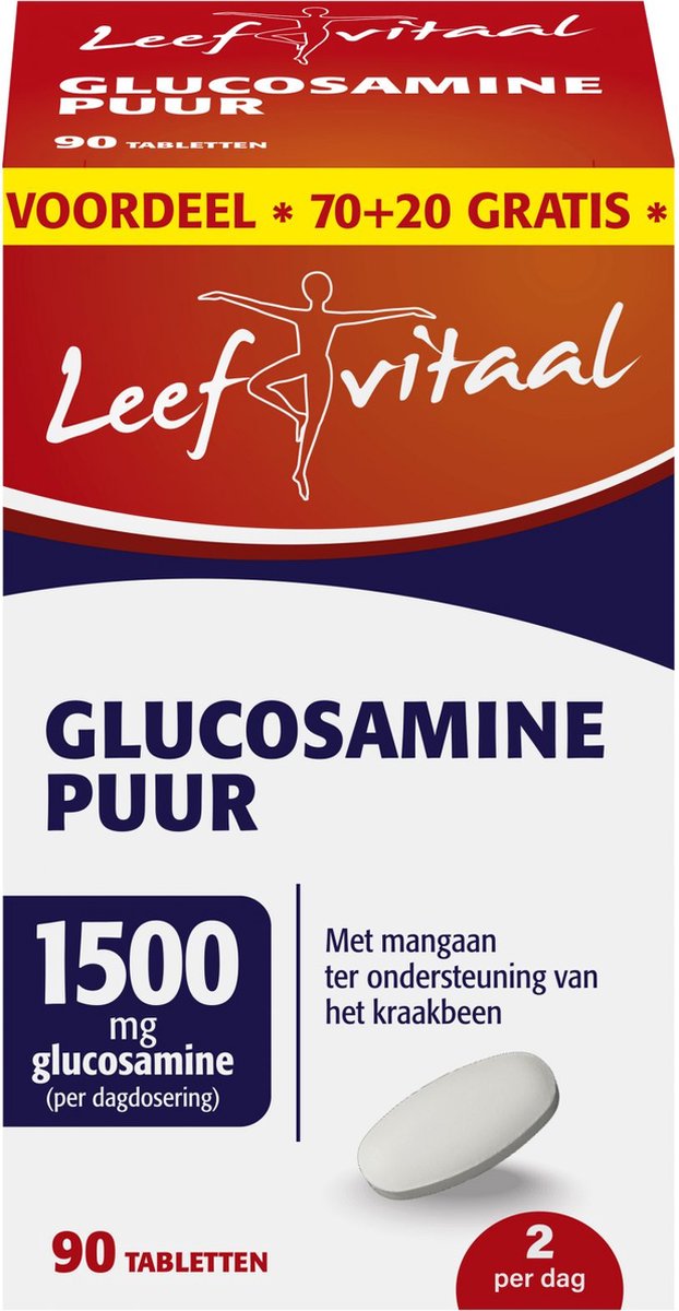 Goedkoopste GLUCOSAMINE PUUR 1500 mg 90 Tabletten