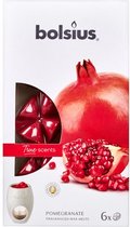 geurwax True Scents Pomegranate wax rood 6 stuks