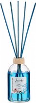 geurstokjes Mikado oceaan 100 ml glas transparant/blauw