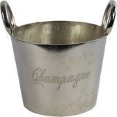 wijnkoeler Champagne 29 cm metaal zilver
