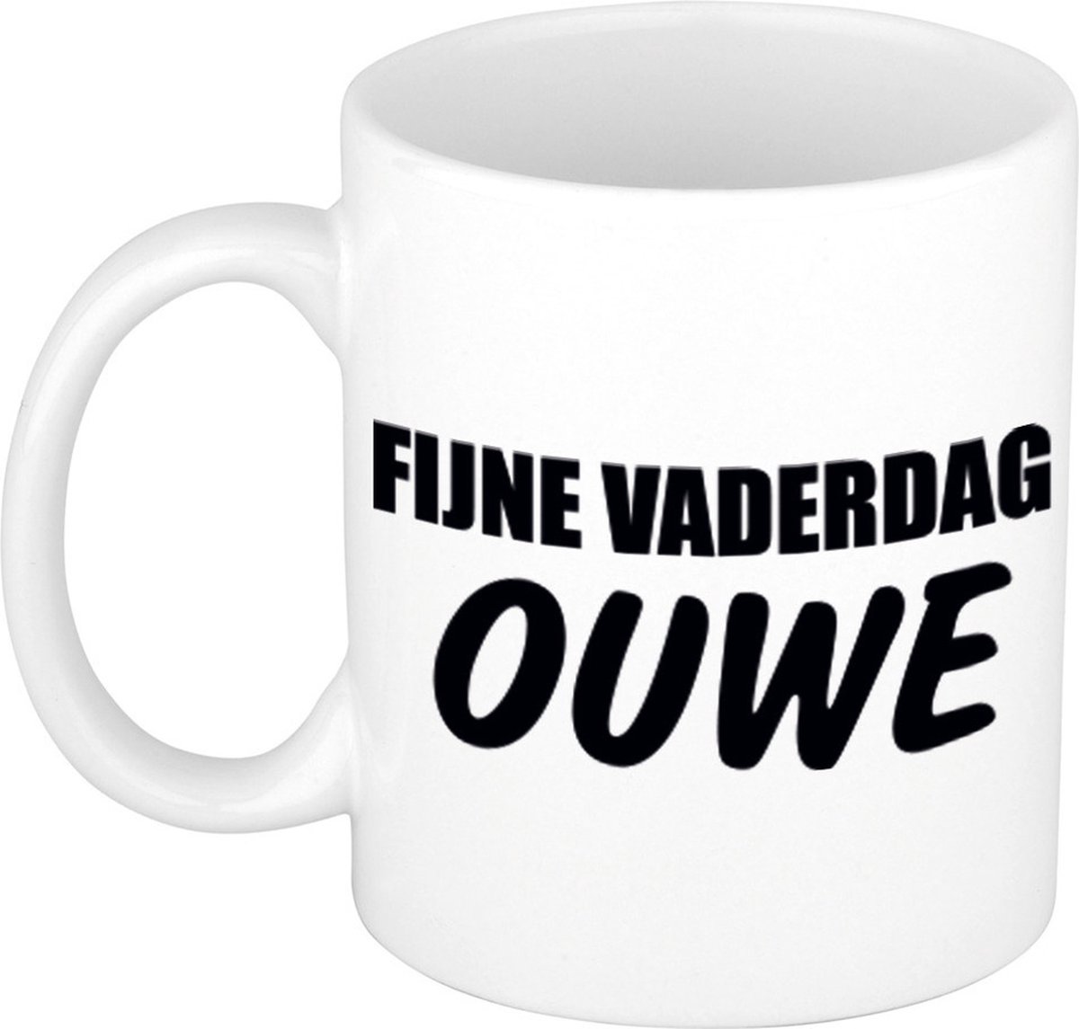 Fijne Vaderdag ouwe cadeau koffiemok / theebeker wit - Cadeau mok / Vaderdag